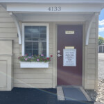 Front door to office at Calverton Self Storage